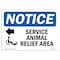 Signmission Sign, 7" H, Rigid Plastic, Service Animal Relief Area Right Sign, Landscape, L-18283 OS-NS-P-710-L-18283 - alternate 1